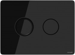 CERSANIT - Ovládací tlačítko PNEUMATIC ACCENTO CIRCLE, černé sklo  (S97-053)