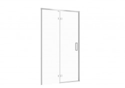 CERSANIT - Sprchové dveře LARGA chrom 120X195, levé, čiré sklo (S932-122)
