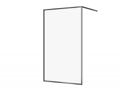 CERSANIT - Sprchový kout WALK-IN LARGA ČERNÉ 120X200 TRANSPARENT SKLO (S932-140)