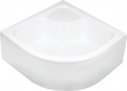 DEANTE - Deep bílá - Akrylátová sprchová vanička, půlkulatá, 80x80 cm - hluboká (KTD_042B)