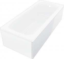 DEANTE - Prizma bílý panel na vanu 140 cm - dlouhá strana (KTJD014O)