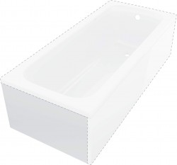 DEANTE - Prizma bílý panel na vanu, 75 cm - krátká strana (KTJK018O)