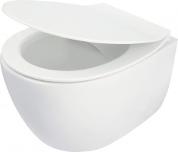 DEANTE - Silia bílá - Záchodová mísa, se sedátkem, bez okraje (CDLD6ZPW)