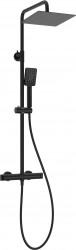 DEANTE - Therm černá - Sprchový sloup, se sprchovou baterií, termostat (NAC_N4HT)