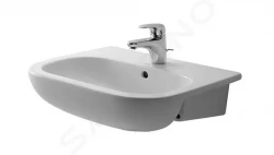 DURAVIT - D-Code Umyvadlo zápustné 550x440 mm, s 1 otvorem pro baterii, alpská bílá (0339550000)