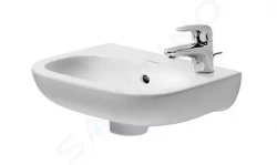 DURAVIT - D-Code Umývátko 360x270 mm, s 1 otvorem pro baterii vpravo, alpská bílá (07053600082)