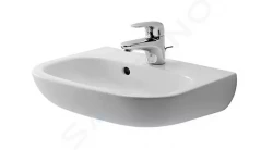 DURAVIT - D-Code Umývátko 450x340 mm, s přepadem, s otvorem pro baterii, bílá (07054500002)