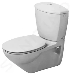 DURAVIT - Duraplus WC kombi mísa, závěsná, zadní odpad, WonderGliss, bílá (01950900001)