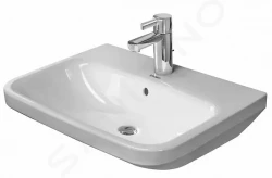 DURAVIT - DuraStyle Umyvadlo 600x440 mm, s 1 otvorem pro baterii, s WonderGliss, bílá (23196000001)