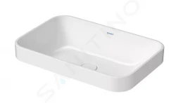 DURAVIT - Happy D.2 Plus Umyvadlová mísa zápustná 600x400 mm, bez přepadu, bílá (2359600000)