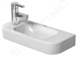 DURAVIT - Happy D.2 Umývátko 500x220 mm, bez přepadu, s otvorem pro baterii vlevo, bílá (0711500009)