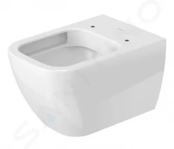 DURAVIT - Happy D.2 Závěsné WC, Rimless, WonderGliss, bílá (22220900001)