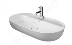 DURAVIT - Luv Umyvadlo na desku, 800x400 mm, bez přepadu, s otvorem pro baterii, bílá (0380800000)