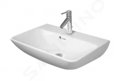 DURAVIT - ME by Starck Umyvadlo 600x400 mm, s přepadem, s otvorem pro baterii, WonderGliss, bílá (23436000001)