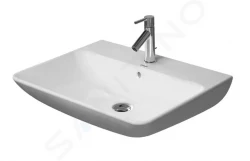 DURAVIT - ME by Starck Umyvadlo 650x490 mm, s přepadem, s otvorem pro baterii, matná bílá (2335653200)