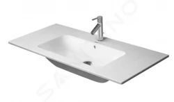 DURAVIT - ME by Starck Umyvadlo nábytkové 1030x490 mm, s přepadem, s otvorem pro baterii, WonderGliss, bílá (23361000001)