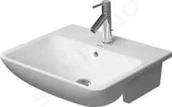 DURAVIT - ME by Starck Umyvadlo polozápustné 550x455 mm, s 1 otvorem pro baterii, alpská bílá (0378550000)