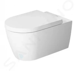 DURAVIT - ME by Starck Závěsné WC, Rimless, s WonderGliss, bílá/matná bílá (25290926001)