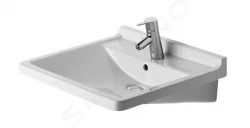 DURAVIT - Starck 3 Umyvadlo 600x545 mm, bezbariérové, 1 otvor pro baterii, s WonderGliss, alpská bílá (03096000001)