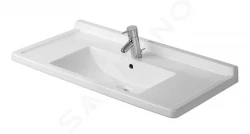 DURAVIT - Starck 3 Umyvadlo 850x485 mm, s přepadem, s otvorem pro baterii, WonderGliss, bílá (03048000001)