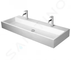 DURAVIT - Vero Air Dvojumyvadlo nábytkové 1200x470 mm, bez přepadu, s otvory pro baterie, WonderGliss, bílá (23501200721)