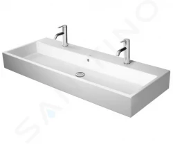 DURAVIT - Vero Air Dvojumyvadlo nábytkové 1200x470 mm, s přepadem, s otvory pro baterie, WonderGliss, bílá (23501200261)