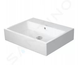 DURAVIT - Vero Air Umyvadlo 600x470 mm, s přepadem, bez otvoru pro baterii, WonderGliss, bílá (23506000601)