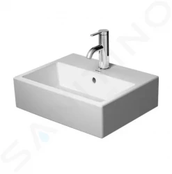 DURAVIT - Vero Air Umývátko 450x350 mm, s přepadem, otvor pro baterii, WonderGliss, bílá (07244500001)