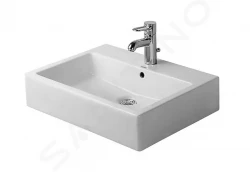 DURAVIT - Vero Umyvadlo 600x470 mm, s 1 otvorem pro baterii, s WonderGliss, alpská bílá (04546000001)