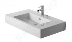 DURAVIT - Vero Umyvadlo 850x490 mm, s přepadem, s otvorem pro baterii, bílá (0329850000)