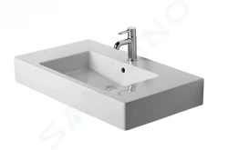 DURAVIT - Vero Umyvadlo 850x490 mm, s přepadem, s otvorem pro baterii, WonderGliss, bílá (03298500001)