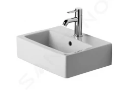 DURAVIT - Vero Umývátko 450x350 mm, s přepadem, s otvorem pro baterii, WonderGliss, bílá (07044500001)