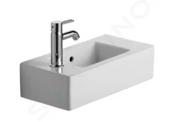 DURAVIT - Vero Umývátko 500x250 mm, s přepadem, s otvorem pro baterii vlevo, bílá (0703500009)