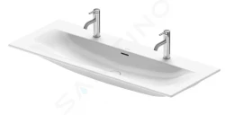 DURAVIT - Viu Dvojumyvadlo 1230x490 mm, s přepadem, 2 otvory pro baterii, bílá (2344120024)