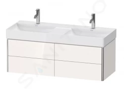 DURAVIT - XSquare Dvojumyvadlová skříňka 397x1184x460 mm, 4 zásuvky, lesklá bílá (XS416402222)