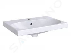 GEBERIT - Acanto Umyvadlo 600x422 mm, otvor pro baterii, s přepadem, bílá (500.631.01.2)