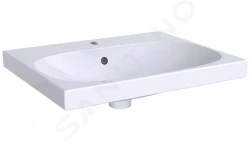 GEBERIT - Acanto Umyvadlo 600x482 mm, otvor pro baterii, s přepadem, s KeraTect, bílá (500.620.01.8)