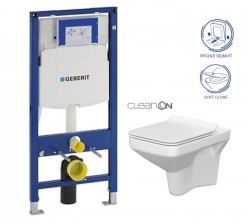 GEBERIT Duofix bez tlačítka + WC CERSANIT CLEANON COMO + SEDÁTKO (111.300.00.5 CO1)