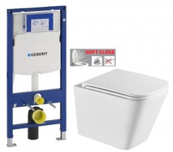 GEBERIT Duofix bez tlačítka + WC INVENA FLORINA WITH SOFT, včetně soft/close sedátka (111.300.00.5 FL1)