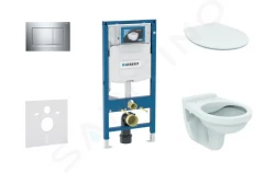 GEBERIT - Duofix Set předstěnové instalace, klozet Alpha se sedátkem, tlačítko Sigma30, chrom (111.300.00.5 ND6)