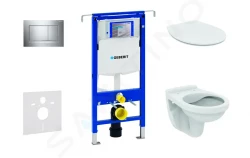 GEBERIT - Duofix Set předstěnové instalace, klozet Alpha se sedátkem, tlačítko Sigma30, chrom (111.355.00.5 ND6)