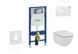 GEBERIT - Duofix Set předstěnové instalace, klozetu a sedátka Ideal Standard Tesi, tlačítka Sigma01, alpská bílá (111.300.00.5 NF1)