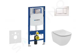 GEBERIT - Duofix Set předstěnové instalace, klozetu a sedátka Ideal Standard Tesi, tlačítka Sigma30, bílá/chrom (111.300.00.5 NF5)