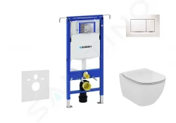 GEBERIT - Duofix Set předstěnové instalace, klozetu a sedátka Ideal Standard Tesi, tlačítka Sigma30, bílá/chrom (111.355.00.5 NF5)