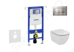 GEBERIT - Duofix Set předstěnové instalace, klozetu a sedátka Ideal Standard Tesi, tlačítka Sigma30, chrom mat/chrom (111.355.00.5 NF7)