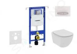 GEBERIT - Duofix Set předstěnové instalace, klozetu a sedátka Ideal Standard Tesi, tlačítka Sigma50, Rimless, SoftClose, alpská bílá (111.355.00.5 NE8)