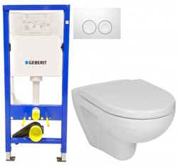 GEBERIT DuofixBasic s bílým tlačítkem DELTA21 + WC JIKA LYRA PLUS + SEDÁTKO DURAPLAST (458.103.00.1 21BI LY6)