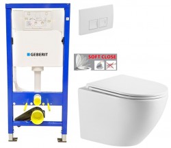 GEBERIT DuofixBasic s bílým tlačítkem DELTA50 + WC INVENA LIMNOS WITH SOFT, včetně soft/close sedátka (458.103.00.1 50BI LI1)