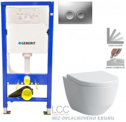 GEBERIT DuofixBasic s matným tlačítkem DELTA21 + WC LAUFEN PRO LCC RIMLESS + SEDÁTKO (458.103.00.1 21MA LP2)