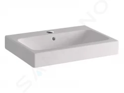 GEBERIT - iCon Umyvadlo 600x485 mm, otvor pro baterii, s přepadem, bílá (124560000)